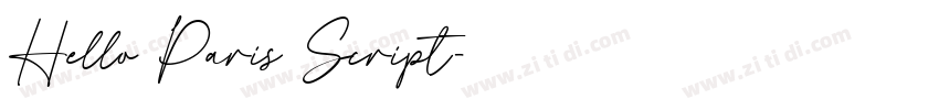 Hello Paris Script字体转换
